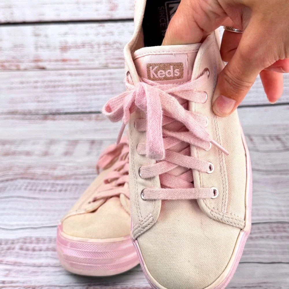 Keds Triple Kick MLB Los Angeles Dodgers Pink Platform Sneakers Womens 7.5